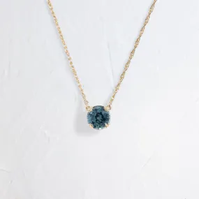 Threaded Necklace, 1.1ct. Blue-Green Sapphire - OOS