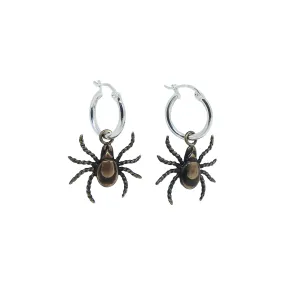 Tick Hoop Earrings - Bronze