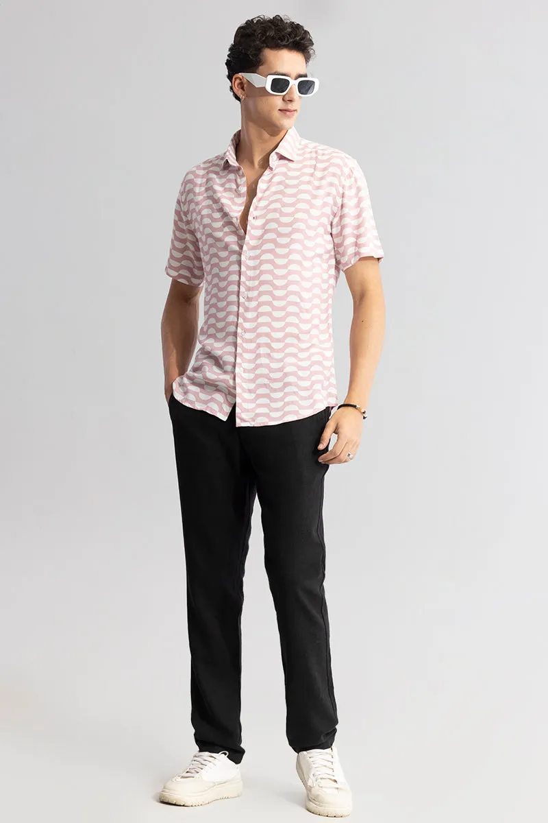 Up Down Abstract Pink Shirt