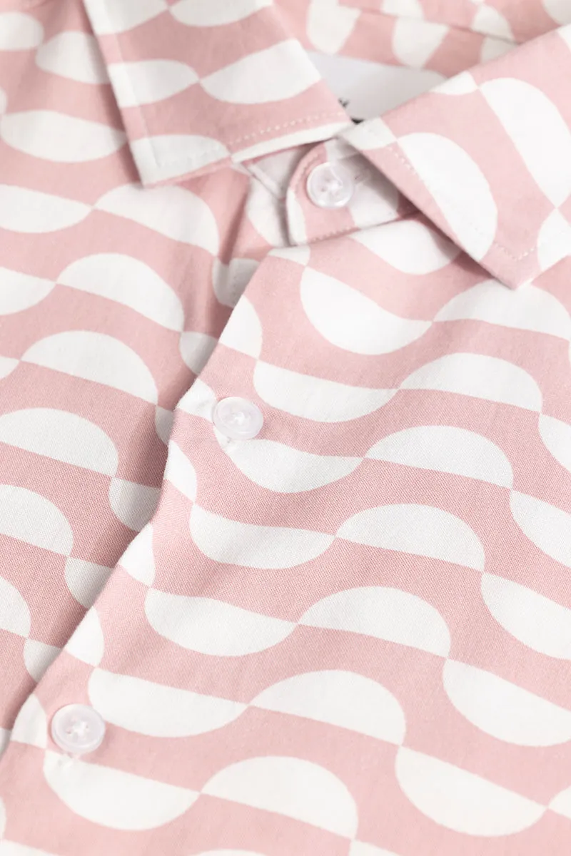 Up Down Abstract Pink Shirt