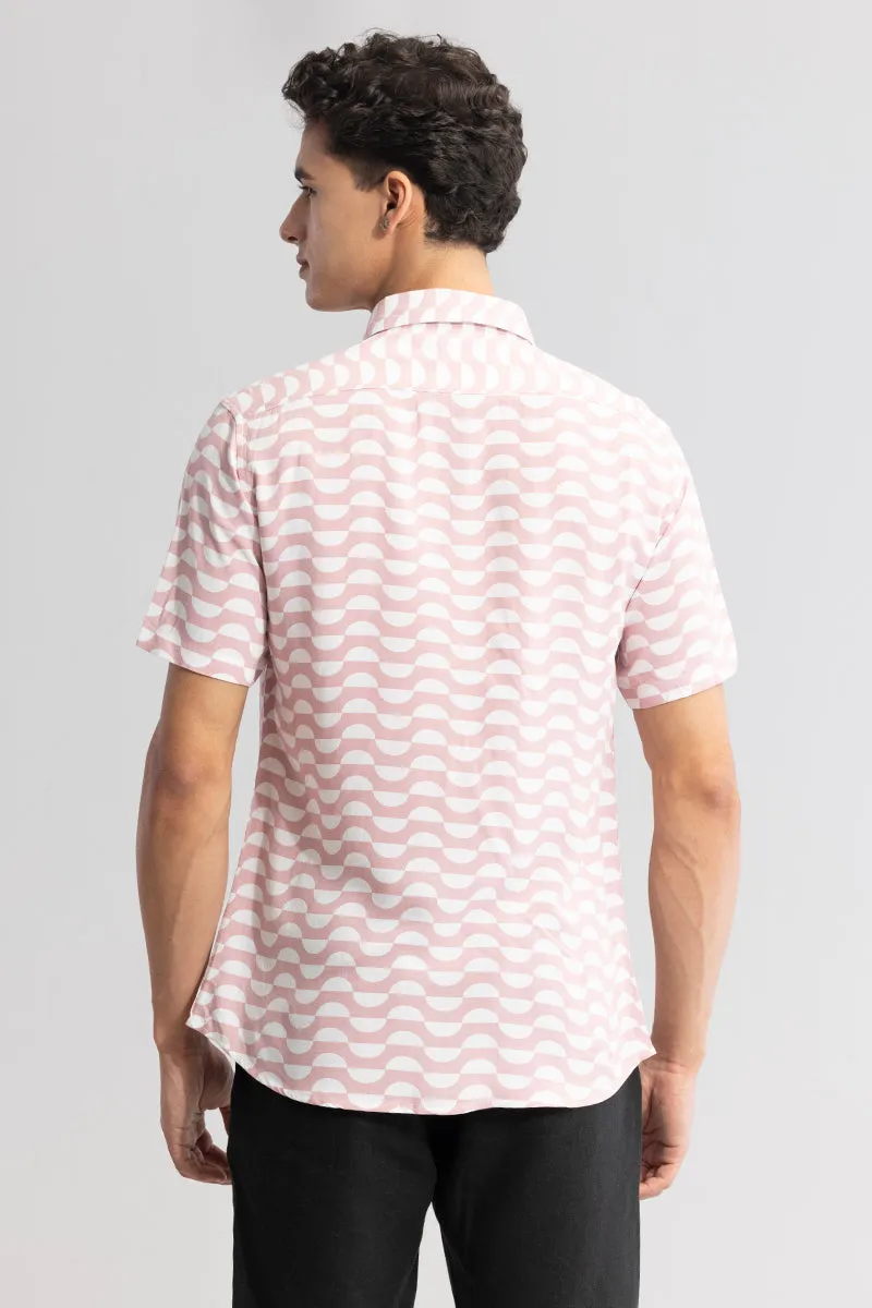 Up Down Abstract Pink Shirt